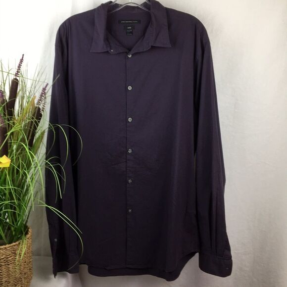 John Varvatos Men's Purple Button Dress Shirt XL - Picture 2 of 7